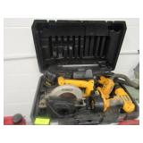 SAW AND DRILL WITH CHARGERS BY DEWALT