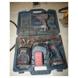 BOSCH 18 VOLT LITHIUM DRILL W/ BITS, CARGER & BAT