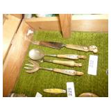 4 PC SAID & ALFERD HADDAD HAND CARVED BIRD HANDLE