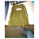 VINTAGE LEATHER FRING BLACK POWDER & BALL  POUCH