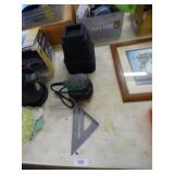 SPEED SQUARE, HITACHI PALM SANDER, BED RISERS