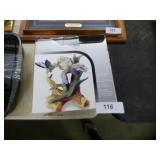 PORCELAIN IRIS WITH HUMMINBIRD DECOR