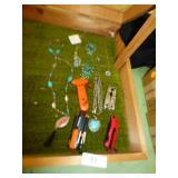 ASSORTED JEWELRY, KNIVES, MULTI TOOL