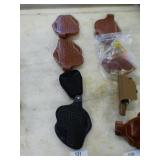 4 NEW LEATHER PISTOL HOLSTERS