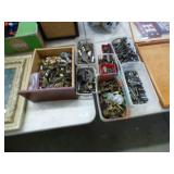 SEVERAL BOXES OF VINTAGE FURNITURE PULLS