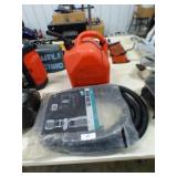 5 GAL GAS CAN & NEW DRAIN HOSE KIT FOR SUMP PUMP