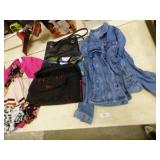 PURSES, BLUE JEAN JACKET LARGE, CAMERA BAG