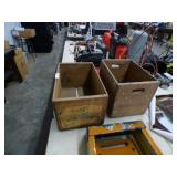 WOOD FRUIT BOX AND WOOD PEPSI BOX