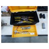 TOOL BOX W/TOOLS AND LOTS OF TIN SNIPS