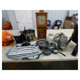 POTS AND PANS, CLOCK, DECOR