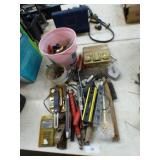 SMALL LEVELS, WOOD PLANE, POP RIVETER, TOOLS
