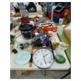 AROMA COOKER, CLOCK, ASSORTED DECOR