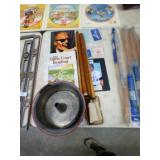 2 CUE STICKS, 1976 OLYMPIC PATCHES, SIGNED WILLIE