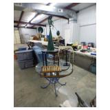 ASSORTED OUTDOOR DECOR AND OUTDOOR TABLE