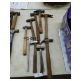 10 ASSORTED HAMMERS