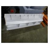 NEW WHITE WOOD WALL SHELF WITH COAT RACK