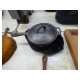 CAST IRON PAN AND CASE
