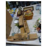 WOOD SHELVES, DECOR, LONGABERGER BASKET