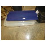 3 LONG TOTES ALL WITH LIDS