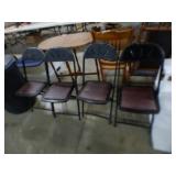 4 FOLDING METAL CHAIRS