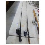 2 FISHING RODS AND REELS