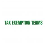 Tax Exemption Terms