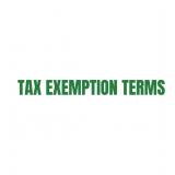Tax Exemption Terms