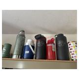Water Bottle and Thermos Lot (pantry)