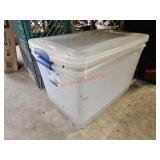 Two totes with lids- garage