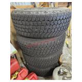 Set of 275/55R20 Goodyear tires mounted on stock