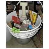 Bucket full of tools - garage