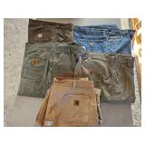 Carhartt jeans and jean shorts, waist size 40 -