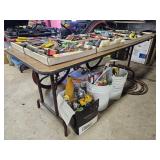 Folding wood table, CONTENTS NOT INCLUDED PICKUP