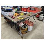 Folding wood table, CONTENTS NOT INCLUDED PICKUP