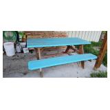 Wood Picnic Table (By Garage)