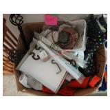 Box Lot of Misc: hangers, more  (bedroom)