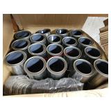 Unused cans with lids- garage