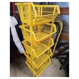Plastic stacking storage bins - garage