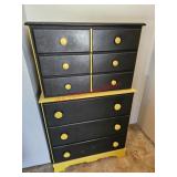 Black and yellow dresser - upstairs