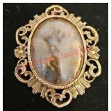 Vintage Brooch Agate (office)