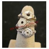 3 Damaged Rings, all are magnetic (office)