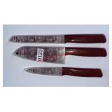 Knife set w/ flower design (kitchen)