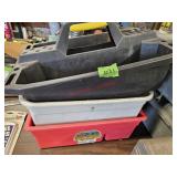 Three tote trays - garage