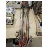 Poles, ski and fishing- garage