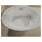 Cream Lace dish - garage