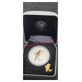 2005 1oz .999 Australian Gilded Silver Kookaburra