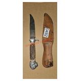 Lion Head Knife, damaged handle (living room)