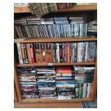 DVD, CD, VHS Media Lot (dining room
