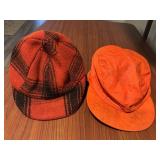 Two Vintage Hunting Cap See Photos for condition