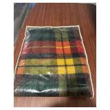 Vintage Wool Throw Blanket in original Zip bag